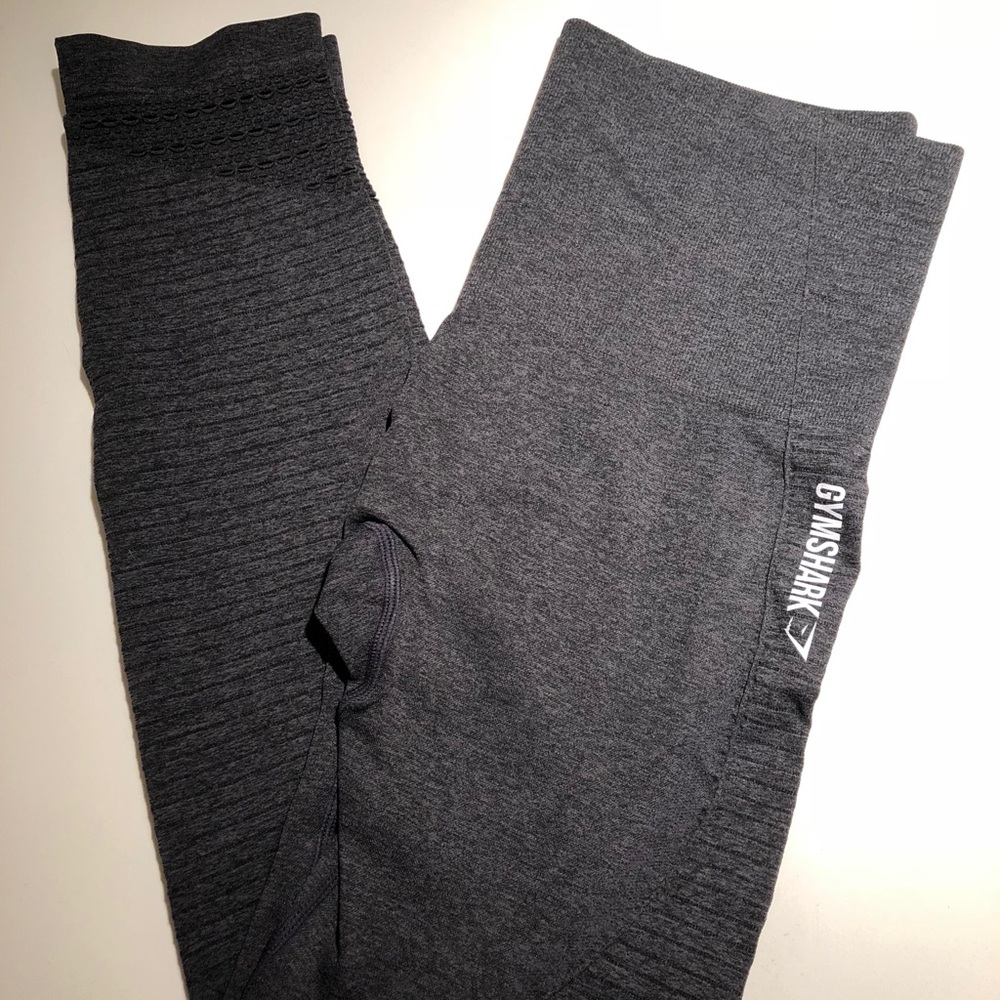 Gymshark High Waisted Seamless Legging, Black Marl